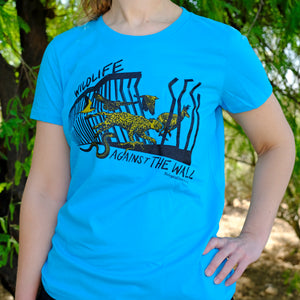 Short sleeved women's t-shirt – ‘Wildlife Against the Wall’