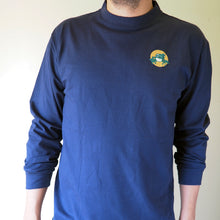 Long sleeved unisex t-shirt - navy blue
