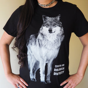 Short sleeved women's t-shirt – ‘Call of the Wild’ black